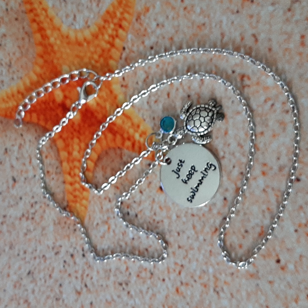 Just Keep Swimming Necklace NWT